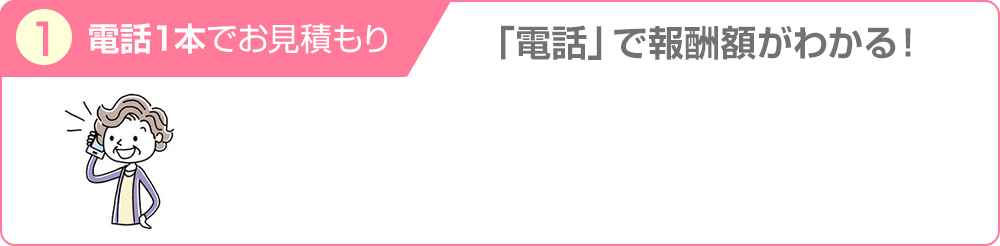 電話１本でお見積もり