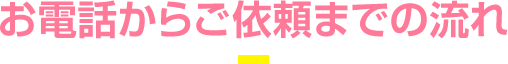 お電話からご依頼までの流れ